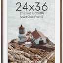 Dreamland 24x36 Walnut Finish Wood Picture Frame Matted to 20x30, 1 Pack
Solid Oak Wood with Walnut Finish, Photo Frame, Removable Mat, HD Tempered Glass, Wall Display, Home Decor