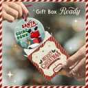 2 x Funny Santa Christmas Ornament 2025  Humorous Xmas Tree Decoration, Stocking Stuffers, Secret Santa Gifts - Holiday Gag Gift for Friend, Neighbor, Coworker Exchange