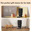 Automatic Cat Feeder - 5L Anti-Clog Cat Food Dispenser Keeps 2-15mm Dry Food Fresh, 10s Voice, 1-6 Meals/Day, Programmable Portions, 180-Day Battery Life, Easy to Clean Auto Pet Feeder for Small Dog