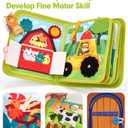 hahaland Busy Book for Toddlers 1-3 - Montessori Toys Busy Board for 1 Year Old Boy Gifts Girl Toys Educational Learning Quiet Activity Books Gifts Toddler Travel Toys for One Year Old Birthday Gift