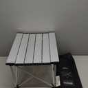iClimb Ultralight Compact Camping Folding Table with Carry Bag (Silver - S)