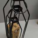 Perfnique Modern Farmhouse Lanterns, Set of 3 Black Metal Lanterns w/ 6hr Timer Flickering Flameless Candles, Decorative for Outdoor Decor, Front Porch, Indoor, Patio, Garden, Fireplace, Christmas
