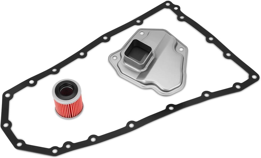 CVT Transmission Filter Oil Pan Gasket Kit 21 Holes Compatible with Nissan 2007-2013 Altima 2.5L 3.5L, 2011-2016 Juke 1.6L, 2008-2016 Rogue 2.5L, 2013-2016 NV200 2.0L Replace# 31728-1XF03, 31397-1XF0D