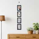 Black 4x6 Collage Picture Frames Set Of 2, Vertical Hanging Wall Decor with 4 Openings Each for 4 By 6 Inch Photos
