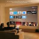 4K Projector with WiFi 6 Bluetooth, Smart Home Theater, AI Auto Focus, MEMC