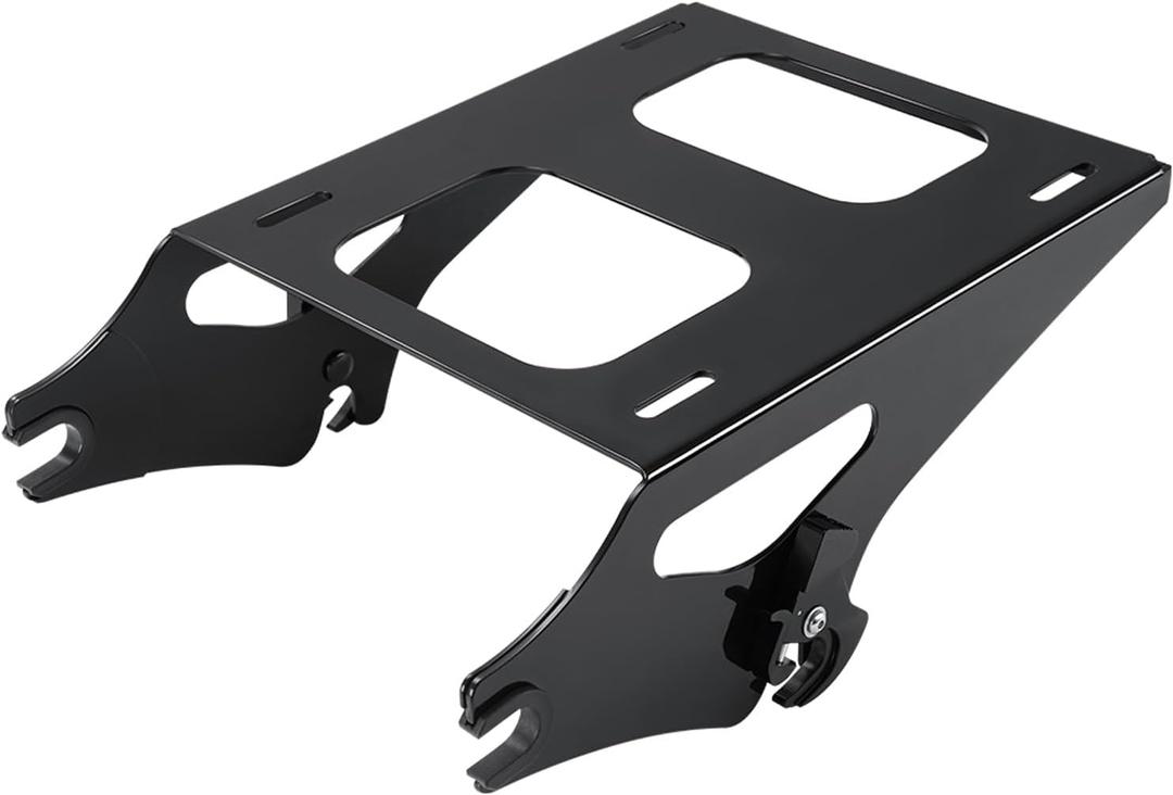 Thicker Detachable Tour Pack Mounting Rack Trunk Mount Bracket Compatible with Harley Touring Road King Electra Road Street Glide 2014-2024 Black, Aunseek