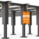 6PCS Adjustable Height Bed Support Legs, Heavy Duty Metal Bed Frame Support Legs, 10.2-16.5 inch Furniture Risers Replacement with Non-slip Base for King Queen Slats/Furniture/Table/Couch/Sofa/Dresser