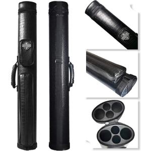 2x2 Hard cue case Oval Pool Cue Billiard Stick Carrying Case, One Size