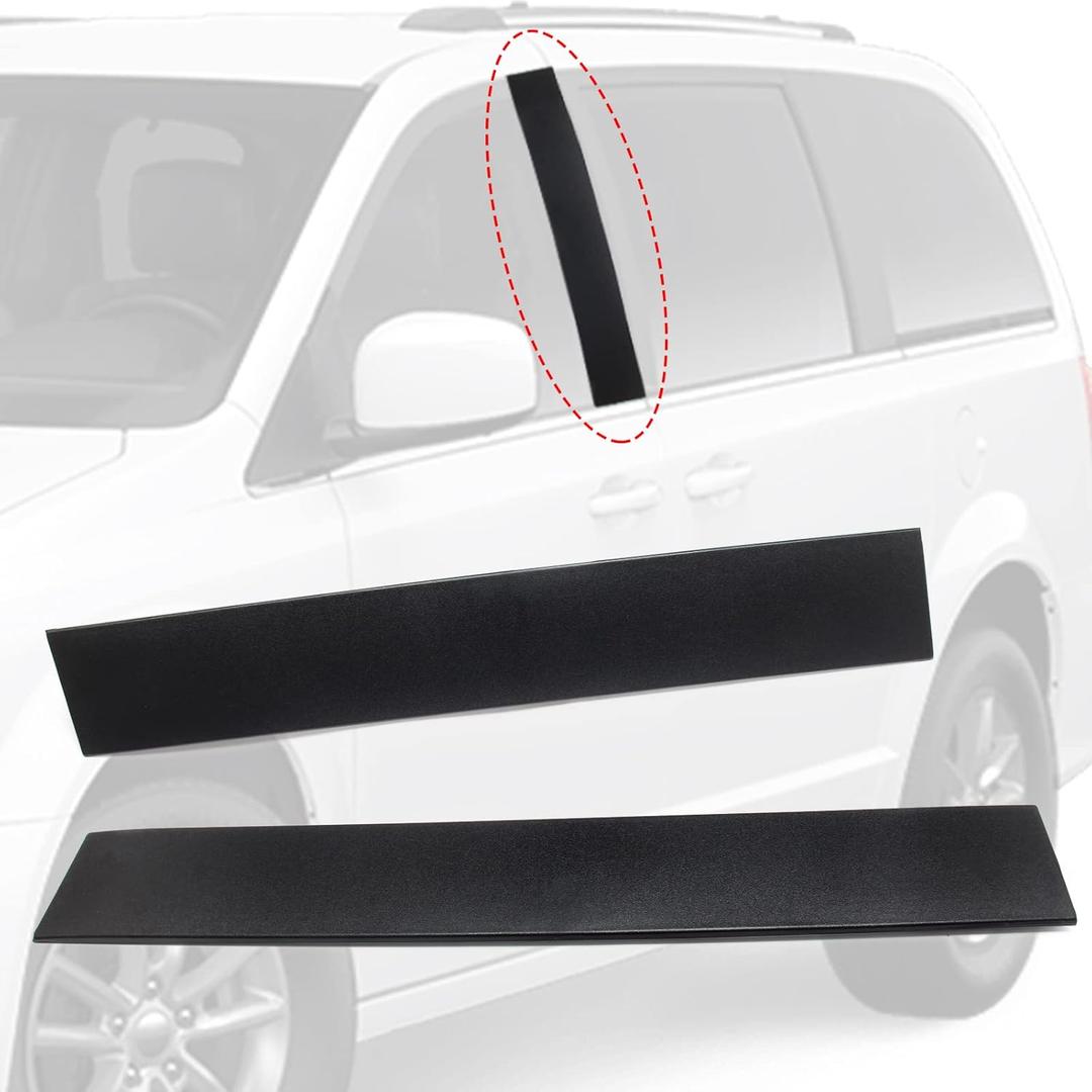 926-445 926-446 B Pillar Trim Door Molding for Front Passenger & Driver Side Windshield Outer Compatible with 2008-2016 Chrysler Town & Country 2008-2020 Dodge Grand Caravan Part# 5020664AA 5020665AA