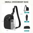 TOPEAST Anti Theft Crossbody Bags for Women Men, Small Sling Crossbody Bag Travel Purse Shoulder Wallet with RFID Blocking
