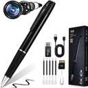 1080P Mini Hidden CameraHD Camera Pen  Nanny Cam Mini Security CamerasLong Battery LifeEasy to UseMicro Pen Camera for Important Moment2026 Upgrade (Black1)