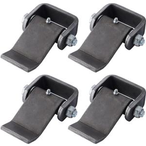SPARKWHIZ Weld on Trailer Hinges Heavy Duty Greaseable Dump Trailer Trucks Gate Door Hinge, Strap Style Short Leaf, Pack of 4