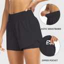 YEZII Womens High Waist Running Shorts Athletic Workout Quick Dry Shorts for Women with Pockets Gym Yoga White Summer Shorts (Black, M)