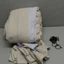 Guken Cream 100% Blackout Linen Curtains 108 Inch Length 2 Panels Set for Living Room Bedroom Back Tab Thermal Insulated Black Out Drapes Room Darkening Farmhouse Window Curtains 52x108