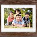 Aluratek 8 Distressed Wood Digital Photo Frame, Auto Slideshow, USB/SD/SDHC Supported, Built-in Clock & Calendar, Easy Setup, Wood Border (Non-Wifi)