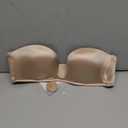 HACI Plunge Deep U Strapless Bra Push Up Demi Everyday Seamless Underwire (34B, Beige)