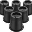 Round Bed Risers 3 inch Heavy Duty,Elevation in Heights 2 or 3 Inch Circle Furniture Risers for Chair Table and Desk Legs LiftingAdjustable Bed Lifts Risers(Pack of 6 Riser,Black)