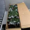 6ft Pre-lit Artificial Christmas Tree Slim Artificial Xmas Tree with 300 LED Light