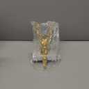 Christmas Stocking Holders for Mantle 3D Reindeer Stocking Hangers Hooks Mantel Garland Clips Metal Grips for Xmas Fireplace Decorations (Set of 2, Gold)