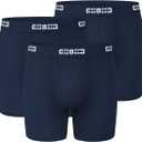 Men's Underwear Micro Modal 3 Pack Boxer Briefs Open Fly (Blue, M)