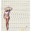 Beach Blanket Sandproof, Beach Mat Sand Free Waterproof, Large Picnic Blanket for 2-4 Adult, Lightweight Quick Drying & Durable Polyester Outdoor Blanket, Beach Essentials Must Have Accesorries (6.6x7.2 FT (14 Person), Moroccan Cream)