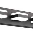 SOLFART Modern LED Vanity Light Matt Black Vanity Light Bathroom Lighting Fixture Over Mirror 6 Lights