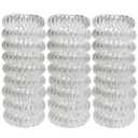 27 Pieces Spiral Coil Hair Ties: Waterproof Elastic Traceless Ponytail Holders, Colorless 1.58inch (4cm) No Crease Hair Bands