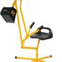 Joymor Sand Digger Kids Excavator Ride On Toy, Beach Toys Outdoor Sandbox Toy Digger, Steel Excavator Crane Rotates 360 with Stabilizing Base, Sand Toys Backyard Sandbox, Dirt and Snow - Yellow, Missing Parts, No Handles