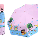 Levoberg Kids Folding Automatic Open Cartoon Travel Windproof Compact Cute Umbrella for Boys Girls Women (14)