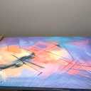 YYYYHPP YP0675 Canvas Wall Art Colorful abstract acrylic painting Wall Art Modern Art on Blue Background Picture Painting for Living Room Bedroom and Office Home Kitchen 