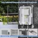 ABS Electrical Junction Box, Ventilated Design, Cable Grommets, IP65 Waterproof Enclosure, Indoor/Outdoor Use with Mounting Panel.(Clear Cover, 15"x11"x5.1")