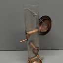 iBorn Metal Bird Feeders Brushed Copper Wild Bird Feeder for Outdoors Hanging All Metal Brushed Copper Finishing 15 Inch 6 Port(Seed is not Included)