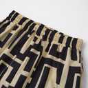 Women Drawstring Leopard Striped Straight Casual Pants (4-Geometric, M) | Color Block Side Striped, Leopard Print, Straight Leg Oversized Pants, Wide Leg Loose Pants (M)