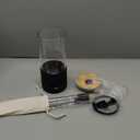 Pandaloo Glass Cups With Lids and Straws -20 Fl Oz- Perfect Size Iced Coffee Cup - Smoothie Cup With Bamboo Lid and On the go Lid - Glass Tumbler With Straw (1 Count (Pack of 1), Black Saphir)