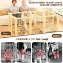 Clear Acrylic Dog Playpen Indoor with Solid Wood Frame, 10 Panels Clear Dog Playpen for Small Dogs, Easy Assembly Acrylic Pet Pen, Safe and Sturdy Play Area for Puppy Rabbit Indoor