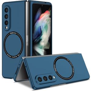 ne Case for Samsung Galaxy Z Fold 3,Folding Slim Thin Phone Case Shockproof Cover Protection for Samsung Galaxy Z Fold 3 (Blue)