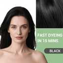Black Hair Dye Shampoo, 3 in 1 Hair Color Shampoo for Women Men Gray Hair Coverage