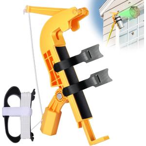 Spray Can Extension Pole Adaptor, Adjustment Sprayer Bracket Adaptor for Wasp/Hornet/Bee Spray, Spray Pole Fit for Aerosol Can and Powder Duster, Spray Paint, Tree Spray, Window Cleaner Spray, Yellow