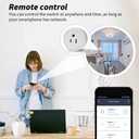 2 x 16A Smart Plug Wi-Fi Mini, Compatible with Alexa & Google Home, Timer 2.4G Wi-Fi Only,Remote Control with Timing Function, Timing and scheduling,Works with Your Wi-Fi Router  no hub Required.