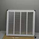 HVAC Premium 26" x 24" [Duct Opening] Flat Stamped Steel Return Air Grille - Sidewall and Ceiling - HVAC Vent Duct Cover - White [Outer Dimensions: 27.75w X 25.75"h]