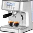 CASABREWS Ultra Espresso Machine with LCD Display, Powerful Milk Frother and Customizable Brewing Temperature, Provides Barista-Level Lattes and Cappuccinos