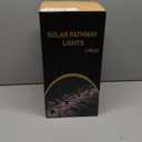 PUMPSUN 4Pack Solar Pathway Lights Outdoor, Landscape Lighting Dust to Dawn Solar Lights for Garden Decor, Metal Path Lights Solar Powered for Yard Lawn Patio Walkway Warm Yellow