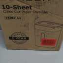 Bonsen 10-Sheet Cross Cut Paper Shredder for Home Office, P-4, Portable Handle, 4 Gallons Bin, Paper and Credit Card Shredder, Black (S3201 New Version)