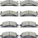 D784 D974 Front Rear Ceramic Brake Pads Set Fit For 2003-2020 Chevrolet Express 2500/3500, For 2003-2020 GMC Savana 2500/3500 (8 pcs)