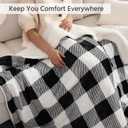 Electric Heated Blanket Full Size 72" x 84", Soft Flannel Heating Blanket for Bed, Sofa, Bedroom, 10 Heat Settings, 1-12H Auto Shut Off, Overheat Protection, Machine Washable, Striped Pattern