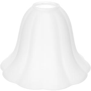 Veemoon E27 Vintage Glass Lampshade Small White Frosted Glass Lampshade European Flower Shape Lamp Shade Tulip Light Covers Replacement for Table Wall Ceiling Light Home Office Dining Room (Transparent)