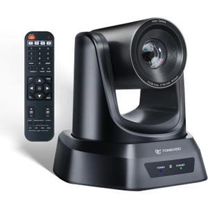 TONGVEO 3X Optical Zoom PTZ Camera HDMI USB 3.0 1080P 60fps 114-Degree Wide-Angle for Video Conference Business Meeting Live Streaming Online Learn with Zoom YouTube Teams OBS and More