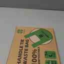 YORJA 1.6 Gallon Tie Handles Compost Trash Bags 120 Food Scrap Bags, Compostable Kitchen Waste Bags with Europe EN13432 & ASTM D6400 Certified