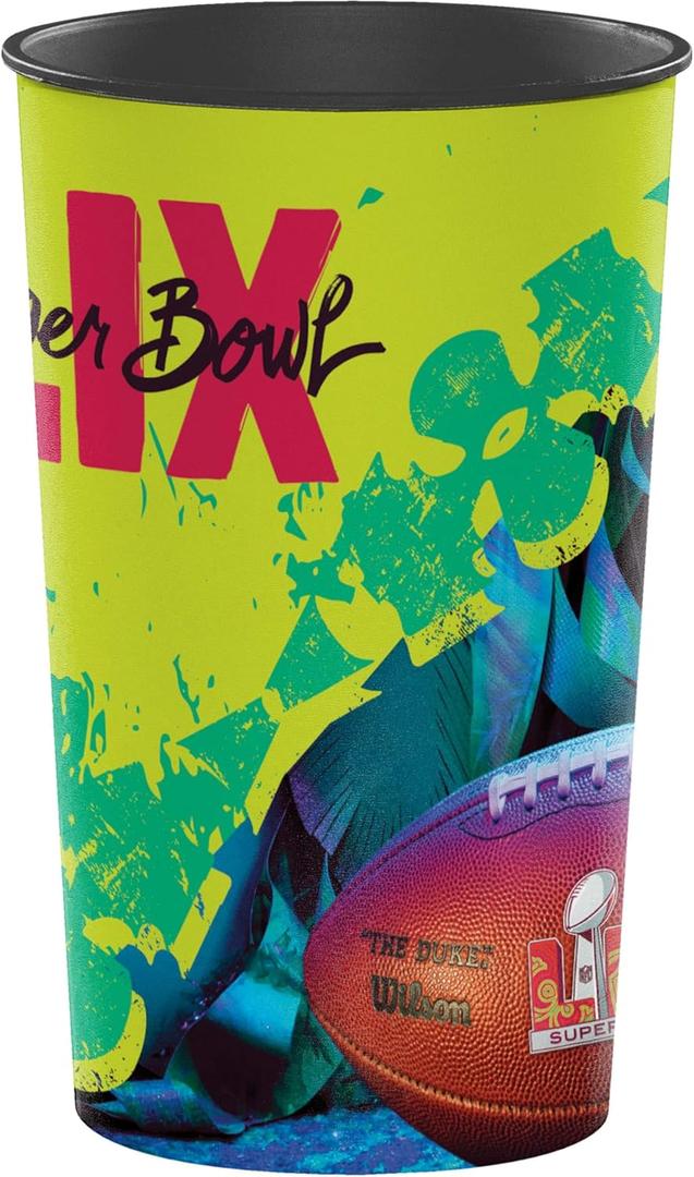 Trendware NFL Super Bowl LIX Plastic Cups - 22-Ounces, 8 Count