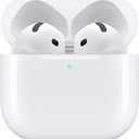 Apple AirPods 4 Wireless Earbuds, Bluetooth Headphones, Personalised Spatial Audio, Sweat and Water Resistant, USB C Charging Case, H2 Chip, Up to 24 Hours of Battery Life, Effortless Setup for iPhone